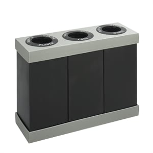 Safco At-Your-Disposal Recycling Center in Black Plastic