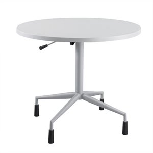 29.5 Pneumatic Base and 36x36x1 Top in Silver and Gray