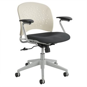 safco rêve task office chair round back in latte
