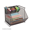 Safco Onyx Stackable Mesh Storage Bins in Black