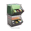 Safco Onyx Stackable Mesh Storage Bins in Black
