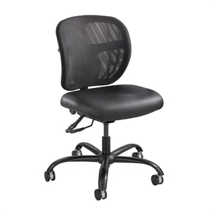 Safco Vue Intensive Use Mesh Task Office Chair in Black Vinyl