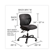 Safco Vue Intensive Use Mesh Task Office Chair in Black Vinyl