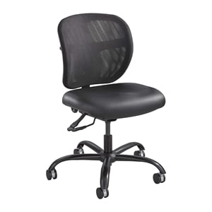 Safco Vue Intensive Use Mesh Task Office Chair in Black Vinyl