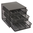 Safco Onyx 3 Drawer Hospitality Organizer in Black