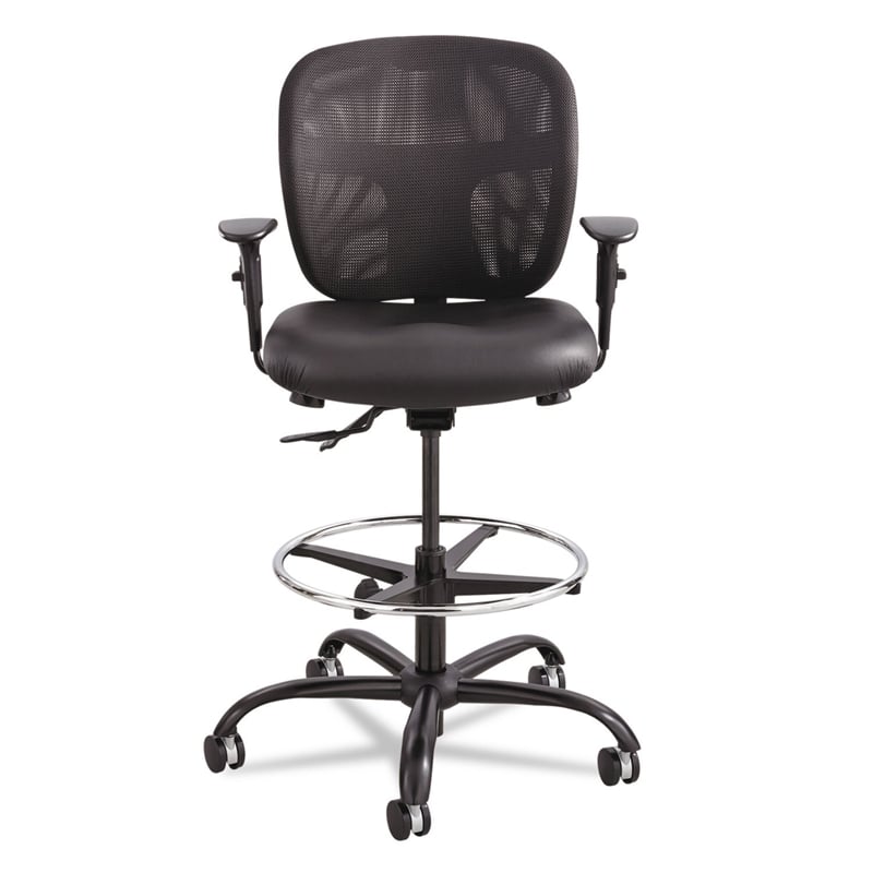 Safco Vue Heavy Duty Stool in Black Vinyl