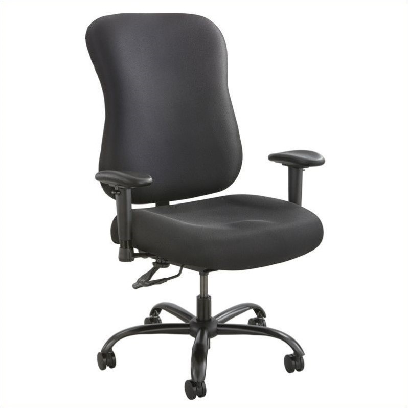 Safco Optimus 400lb Big and Tall Office Chair in Black