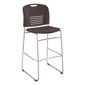 Safco 31&quot Sled Base Bar Stool in Black and Silver