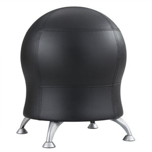 safco zenergy ball office chair in black vinyl