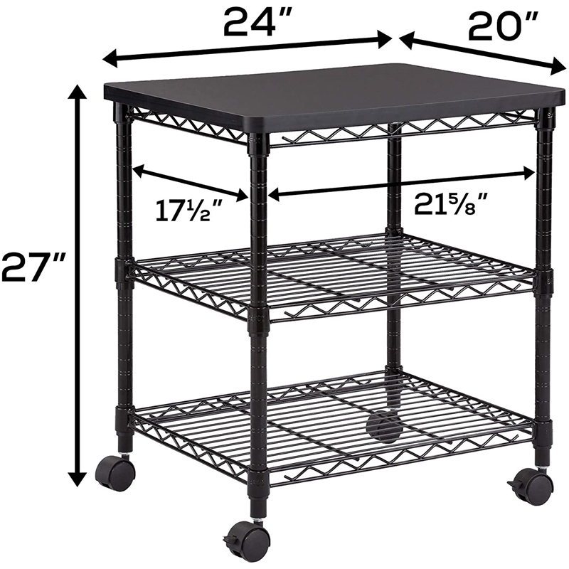 Safco Onyx Under-Desk Machine Stand - Black