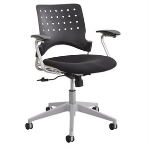safco rêve task office chair square back in black