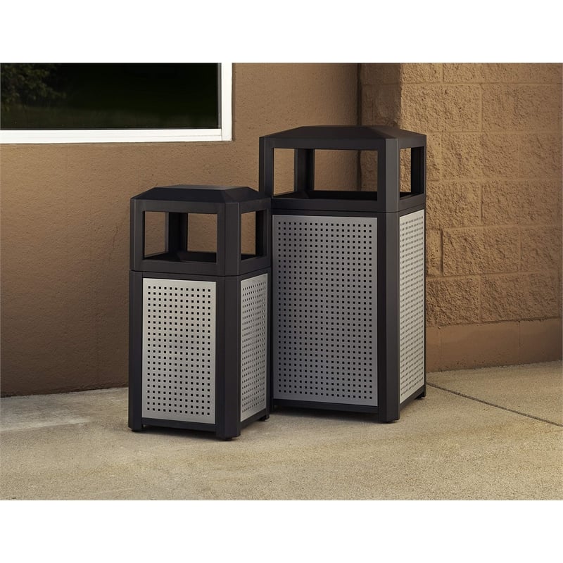 Safco 15 Gallon Evos Series Steel Waste Receptacle