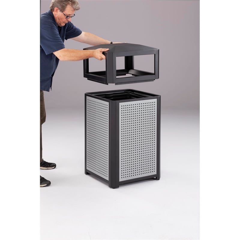 Safco 15 Gallon Evos Series Steel Waste Receptacle