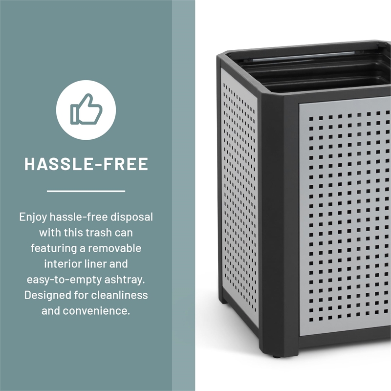 Safco 15 Gallon Evos Series Steel Ash Waste Receptacle
