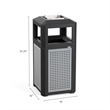 Safco 15 Gallon Evos Series Steel Ash Waste Receptacle