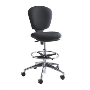 safco metro extended height drafting chair in black