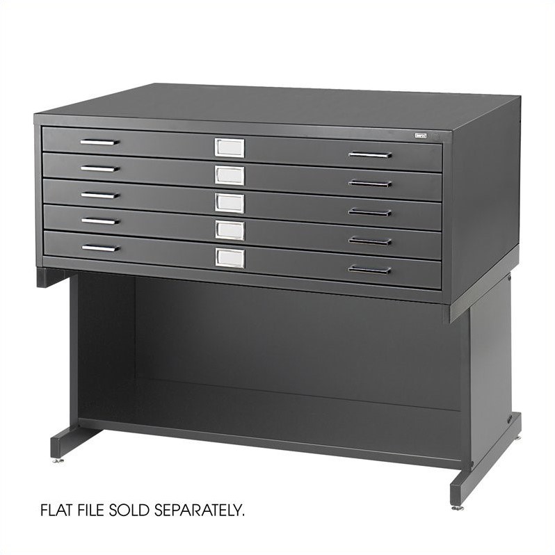Safco Open 20" Metal Base for Flat Files Cabinet in Black ...