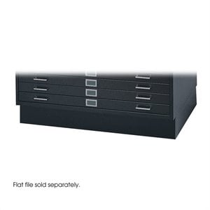 safco closed base for 4994 flat file cabinet in black