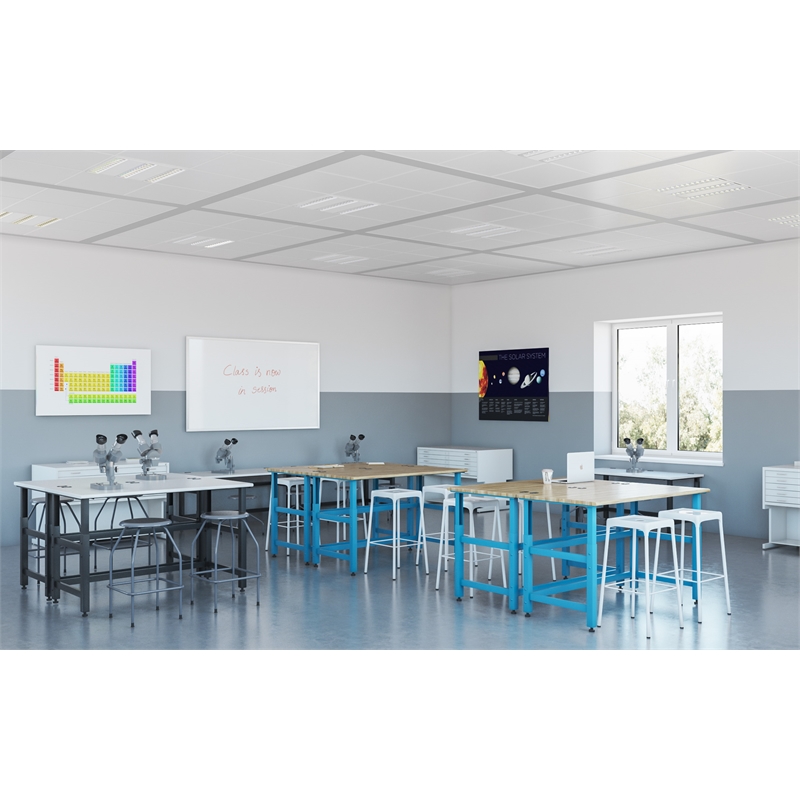 Safco Modern Metal Open Base Stand for 4998 Flat File Cabinet in Black