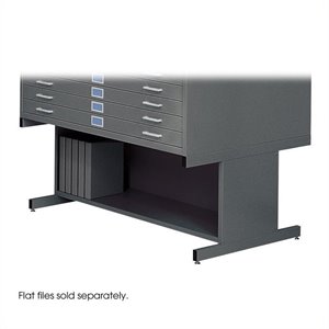 Safco Modern Metal Open Base Stand for 4998 Flat File Cabinet in Black