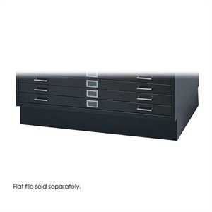 safco metal closed low base for 4998 flat files cabinet in black