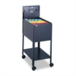 Safco Standard Mobile Letter Size Tub File with Lock in Black