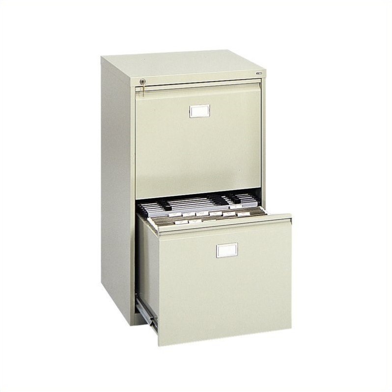 Safco 2 Drawer Vertical Metal File Cabinet in Tropic Sand