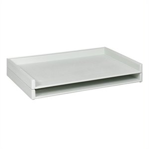 safco giant stack plastic filetray in white (set of 2)