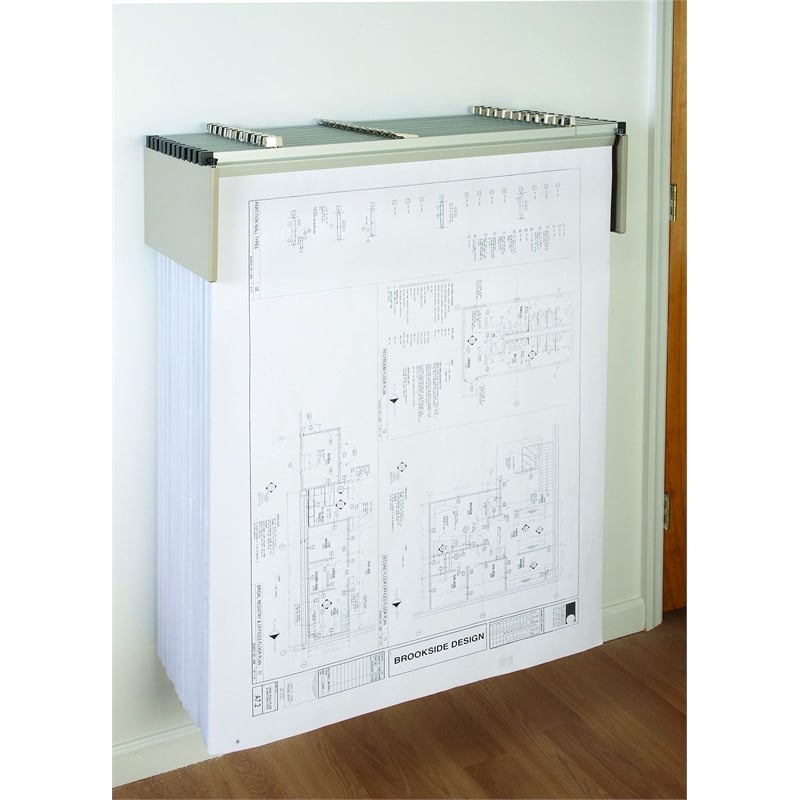 Safco Metal Hanging Files Wall File Rack in Tropic Sand