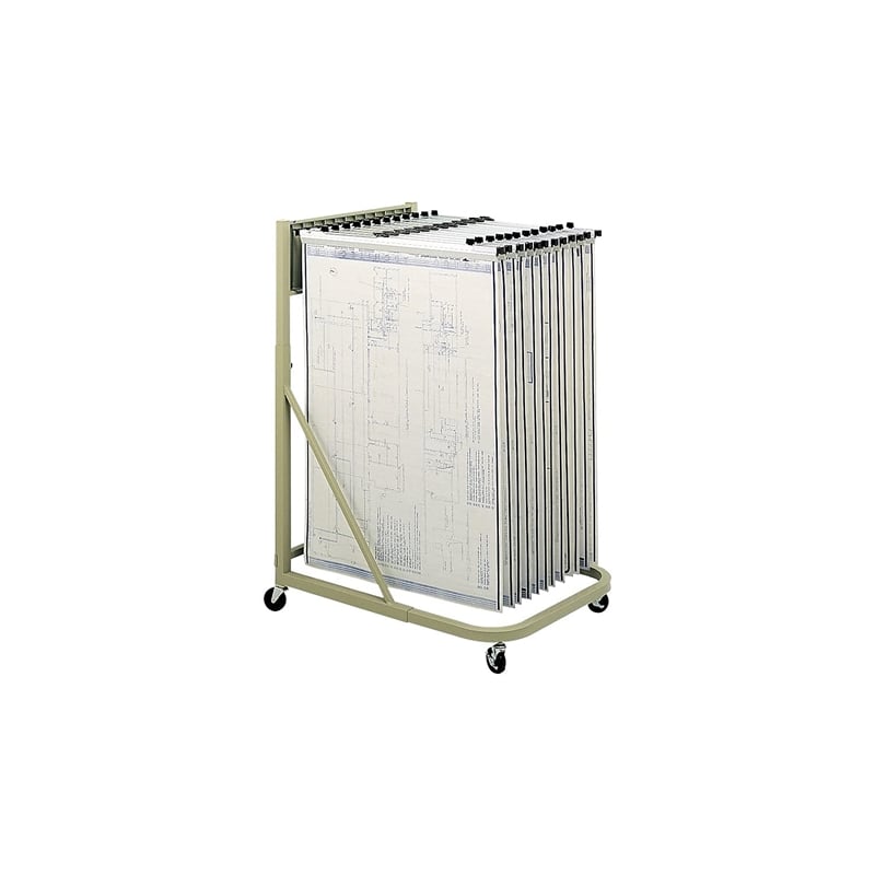 Safco Mobile Hanging Files Metal Stand for Hanging Clamps in Sand