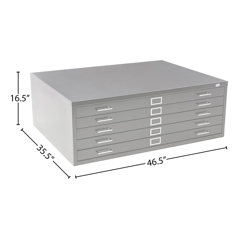 Safco 5 Drawer Flat Files Metal Cabinet for 30