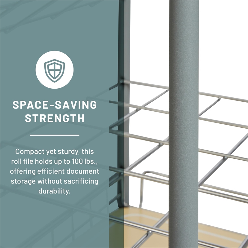 Safco Tubular Steel Wire Roll File Gray - 20 Compartments