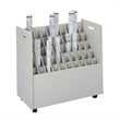 Safco 50 Compartment Mobile Wood Roll Files Storage in Putty