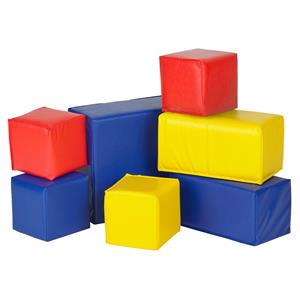 karma baby 7-piece toddler skill development block activity set in multi-color