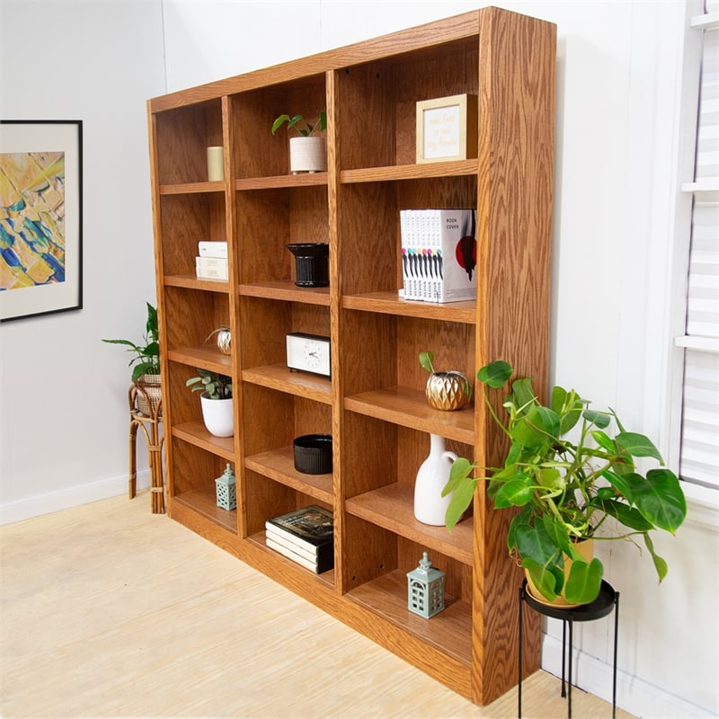 Concepts in Wood Book Shelf - Tall Wood Bookcase Furniture - 72 x 72