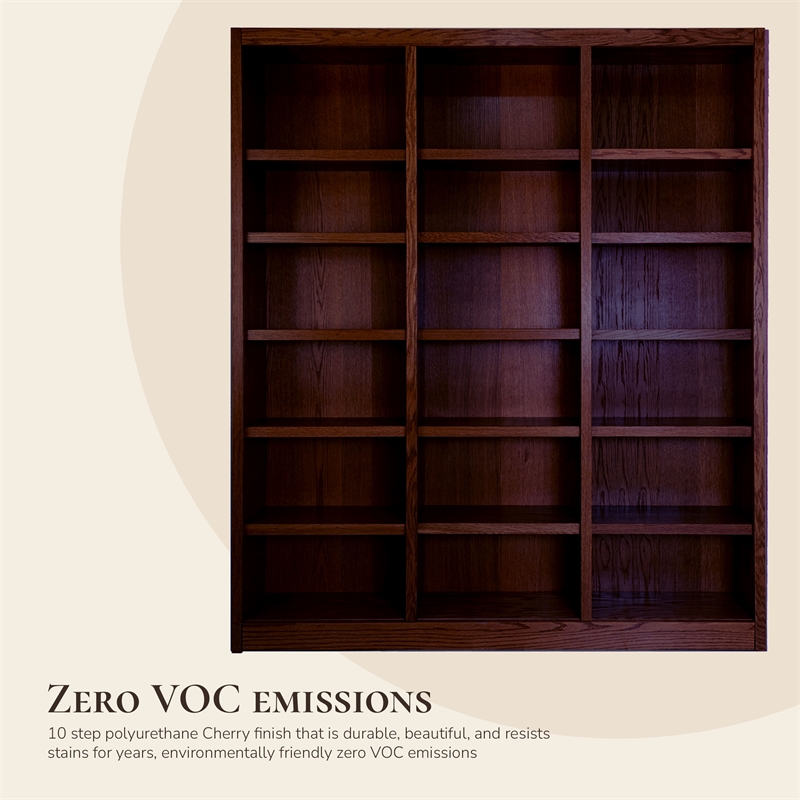 Concepts in Wood Book Shelf - Tall Wood Bookcase Furniture - 72 x 84