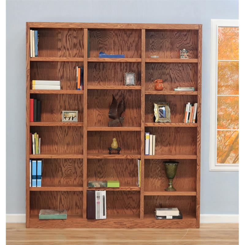 New Tall Wooden Bookcase with Simple Decor