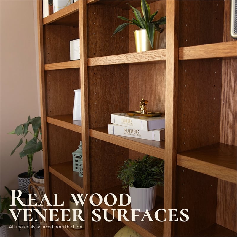 Concepts in Wood Book Shelf - Tall Wood Bookcase Furniture - 72 x 84
