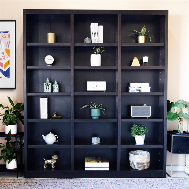 Concepts in Wood Book Shelf - Tall Wood Bookcase Furniture - 72 x 84