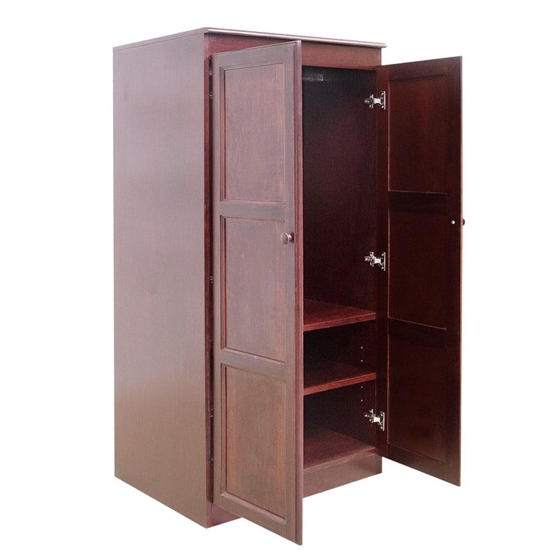 Concepts in Wood Armoire Wardrobe Closet - 5 ft Tall - Cherry