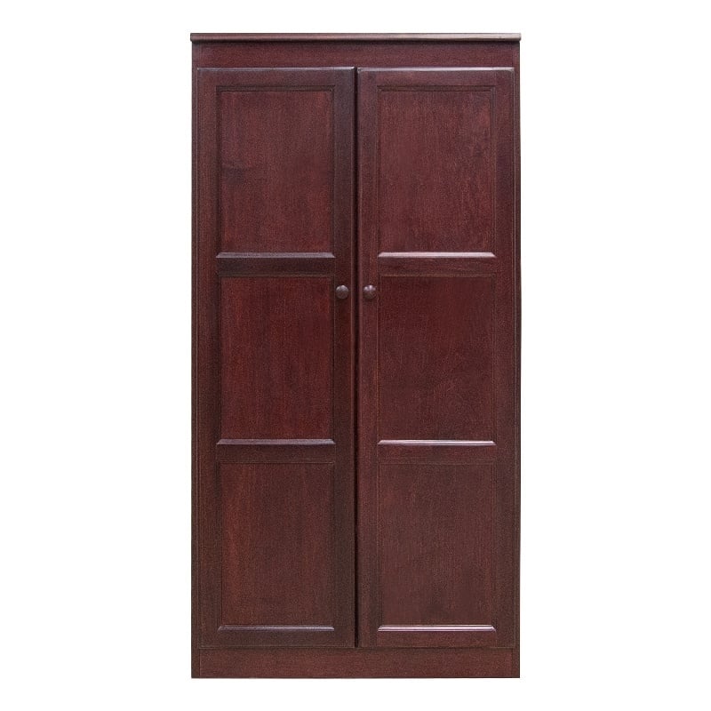 Concepts in Wood Armoire Wardrobe Closet - 5 ft Tall - Cherry