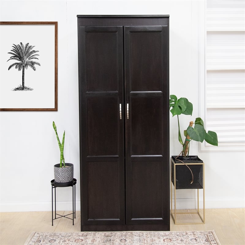 Concepts in Wood Armoire Wardrobe Closet - 5 ft Tall - Oak