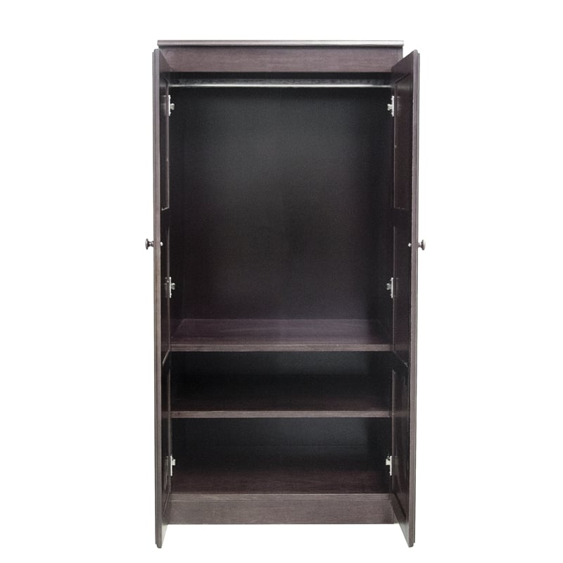 Concepts in Wood Armoire Wardrobe Closet - 5 ft Tall - Espresso