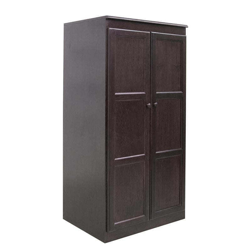 Concepts in Wood Armoire Wardrobe Closet - 5 ft Tall - Espresso