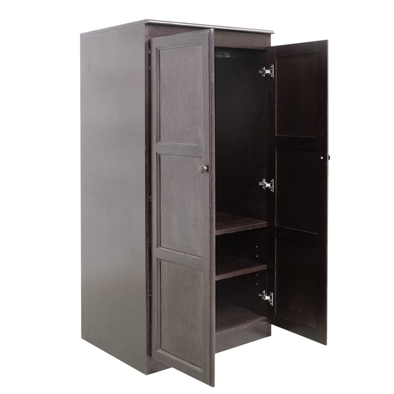 Concepts in Wood Armoire Wardrobe Closet - 5 ft Tall - Espresso