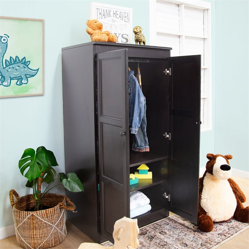 Concepts in Wood Armoire Wardrobe Closet - 5 ft Tall - Espresso