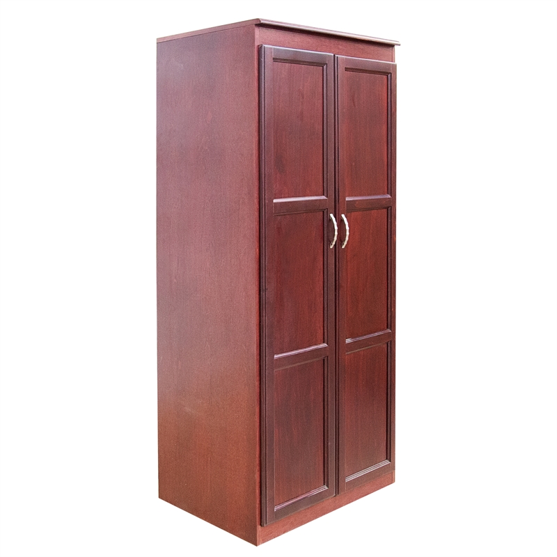 Concepts in Wood Armoire Wardrobe Closet - 6 ft Tall - Cherry