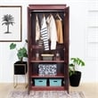 Concepts in Wood Armoire Wardrobe Closet - 6 ft Tall - Cherry