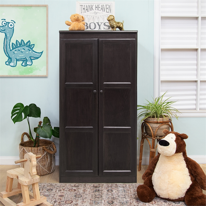 Concepts in Wood Armoire Wardrobe Closet - 6 ft Tall - Oak