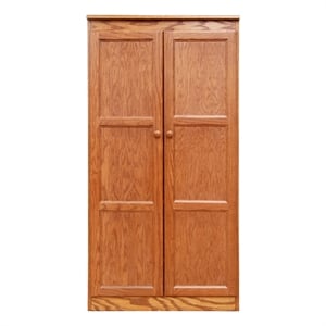 Concepts in Wood Armoire Wardrobe Closet - 6 ft Tall - Oak